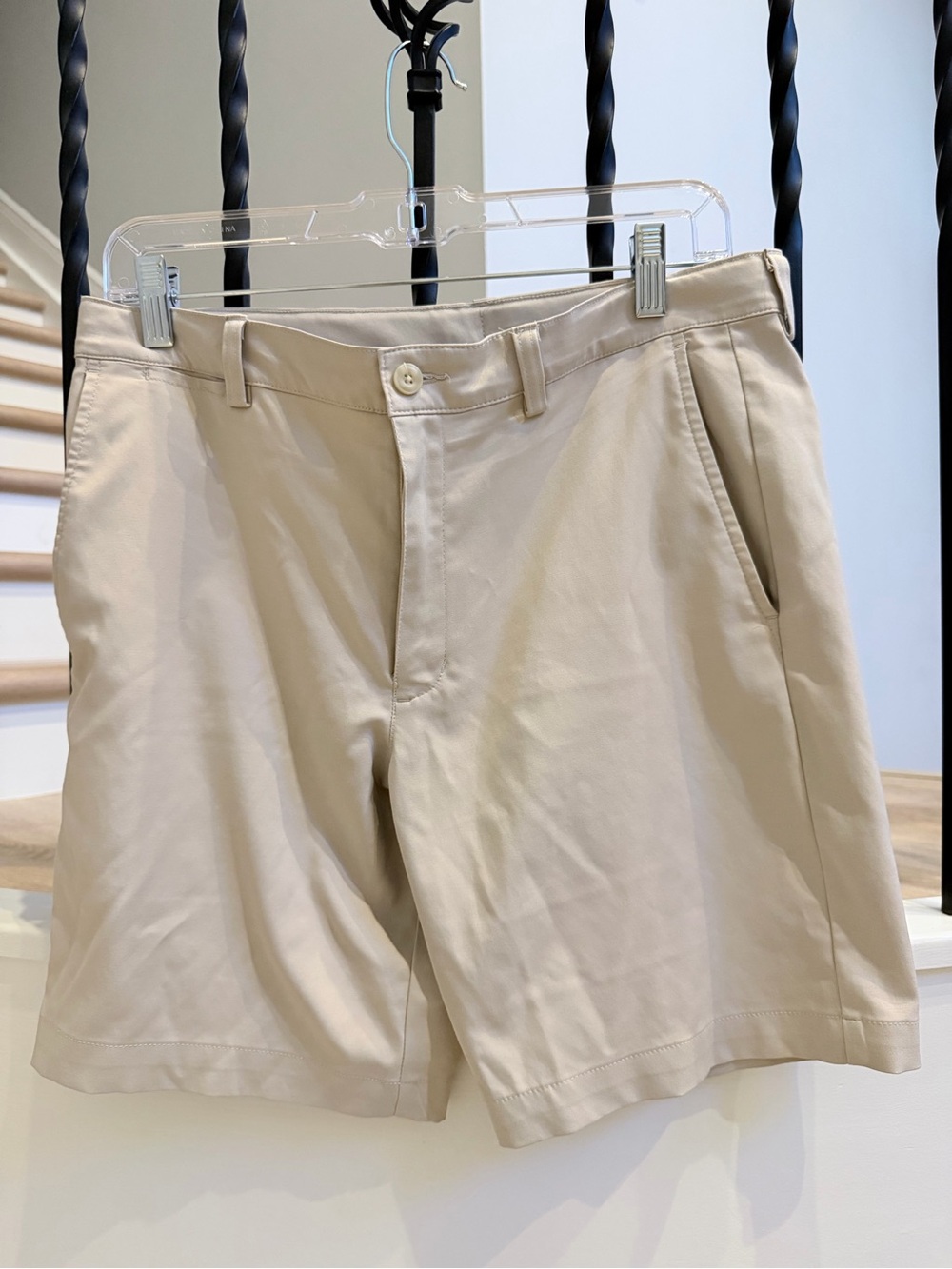 Perry Ellis Khaki Flat-Front Chino Shorts